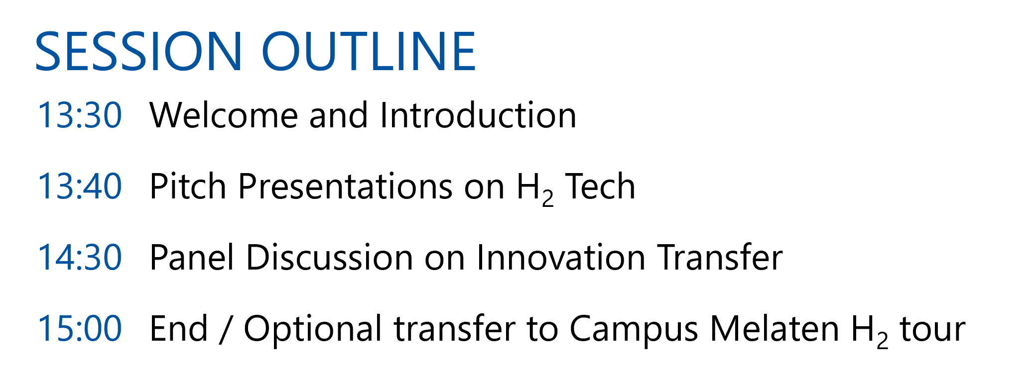 Session Outline